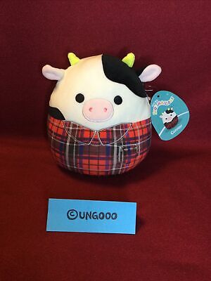 black and white cow squishmallow