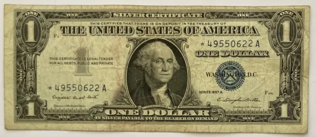 Nice 1957-A One Dollar $1 Silver Certificate great note for collectors !! 1957 A