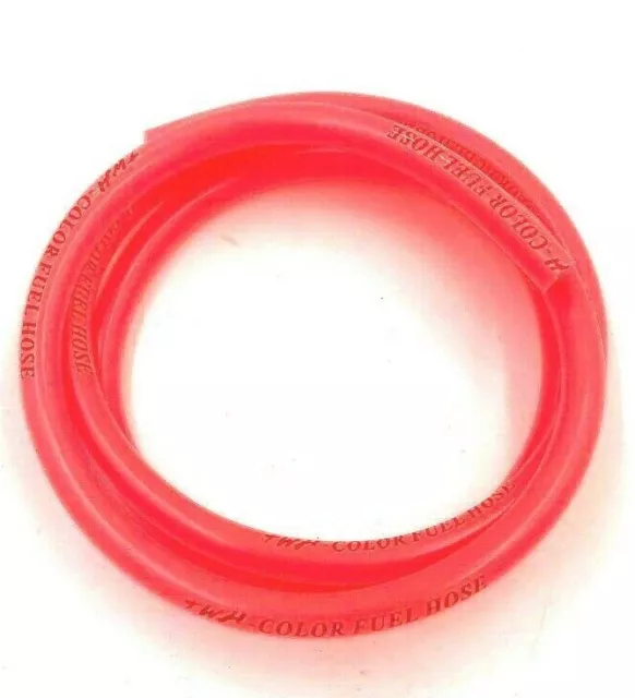 3' Pink 1/4" Id Fuel Line 3/8" Od For Honda Jr Dragster Kart Briggs Alky Or Gas