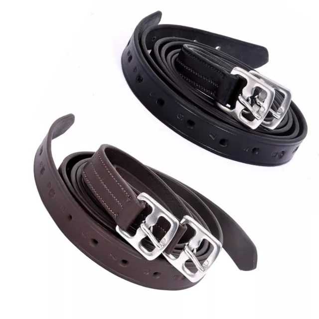 Leather English Stirrup leathers Black or Brown Adults or Childs