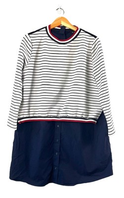 Zara Red, White, and Blue Striped Tunic Dress XL