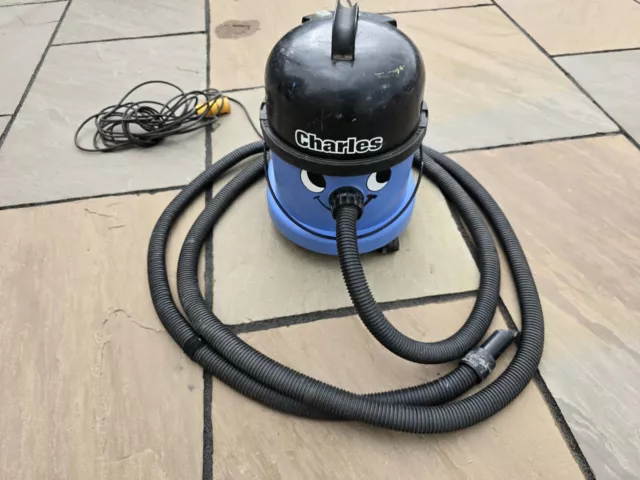 Numatic Charles CVC 370-2 Wet and Dry Bag Cylinder Vacuum Cleaner - Blue