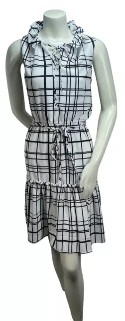 NY Collection Dress Womens size XL Petite PXL Black White Sleeveless Lined  New