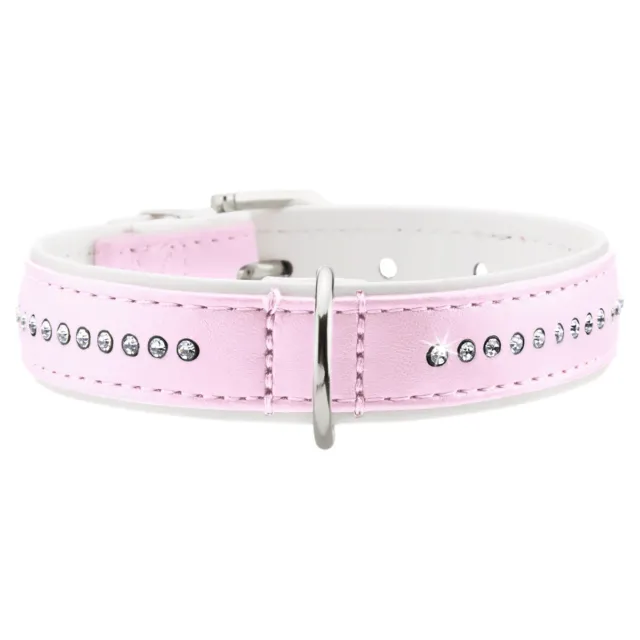 Hunter Smart Chiens Collier Moderne Luxe Rose / Blanc,Différentes Tailles,Neuf,