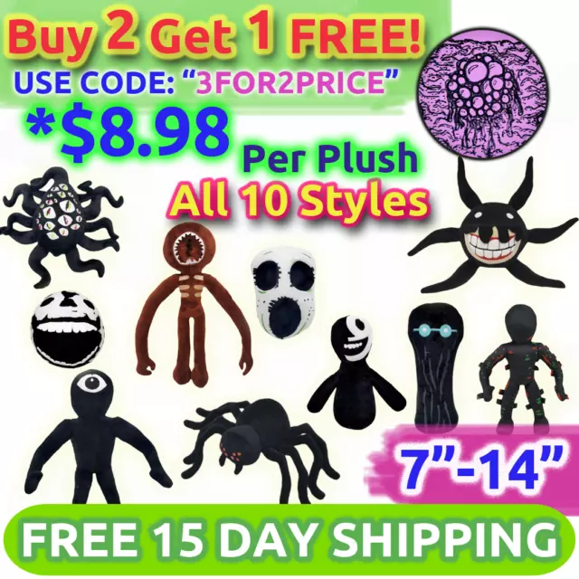 ROBLOX GAME DOORS Plush Doll Stuffed Figure Screech Glitch Monster Doll Toy  Gift $22.98 - PicClick AU