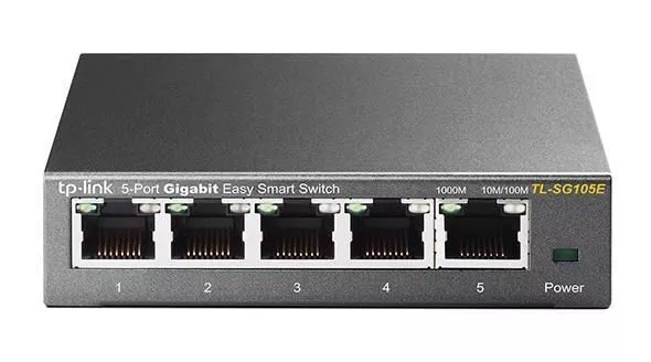 Tp-Link TL-SG105E L2 Switch 5 Porte Gigabit Ethernet 10 100 1000 Nero Tl-Sg105e