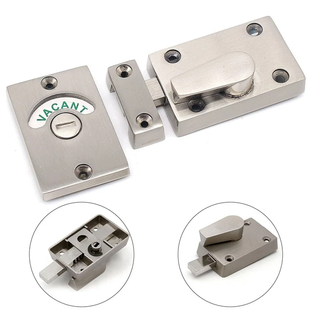 Nessun indicatore serratura bagno lega di zinco 59*40 mm serratura porta oro lucido cromo