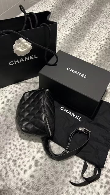 CHANEL UNIFORM BUMBAG Belt Bag Quilted Classic Leather Waist Bag