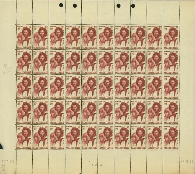 Mauritania -French Colony 1938- MNH. Yvert Nr.: 94. Sheet of 50...(EB) AR1-01098