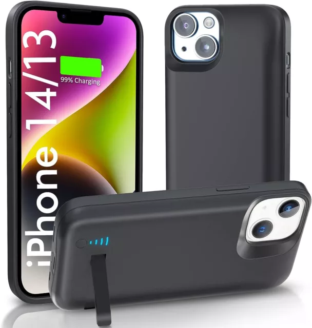 6000mAh External Battery Case for iPhone 14/13 Portable Charging Cover Case