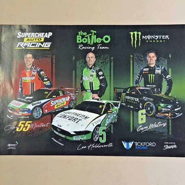NEW V8 Supercar Poster Tickford Racing Mostert Waters Holdsworth Ford Mustang