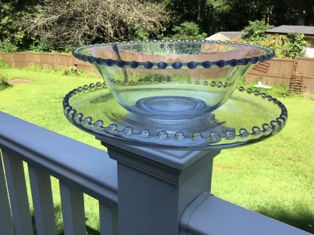 Vintage Imperial Candlewick Glass BOWL  And Under PLATE Candlewick GORGEOUS!!