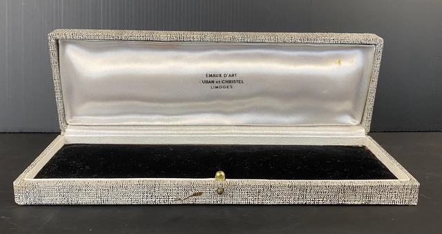Écrin Ancien En Cuir, Soie Et Velours Pour Montre à Gousset – Diamètre 3 Cm