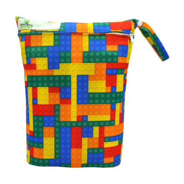 Reusable Baby Cloth Diaper Nappy Wet & Dry Bag  Lego bricks