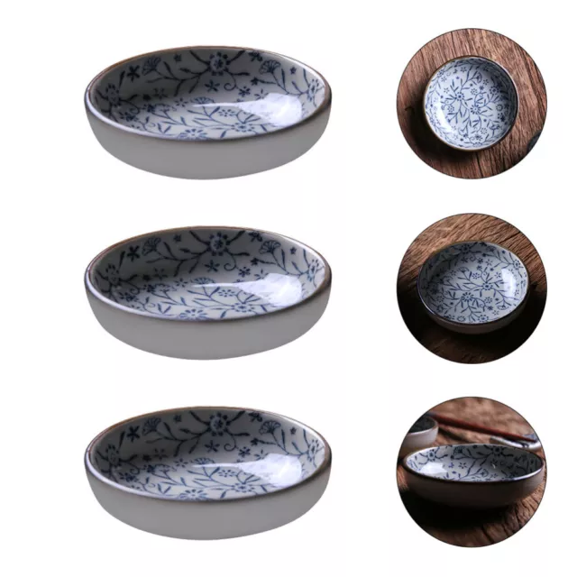 3 Pcs Keramik Gewürzgericht Japanische Teller Würzen Von Gerichten