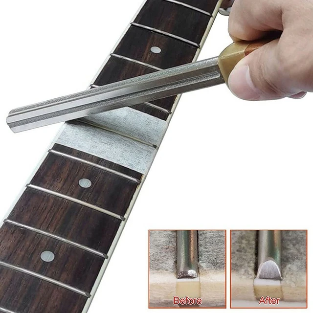 Dernier Guitare Frette Couronnement Lime Bords Luthier Réparation Outil Manche
