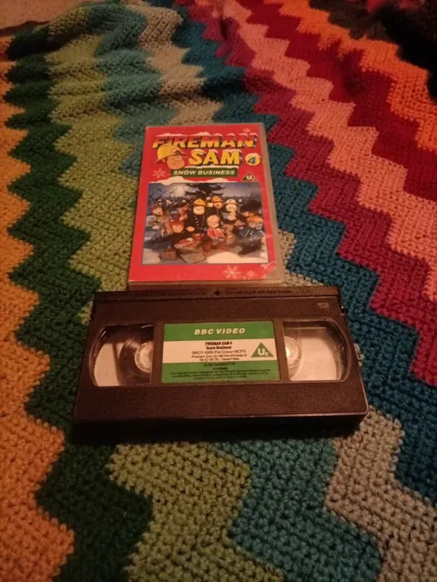 Fireman Sam - Snow Business (4) VHS Video Tape - Childrens Kids - Vintage Retro.