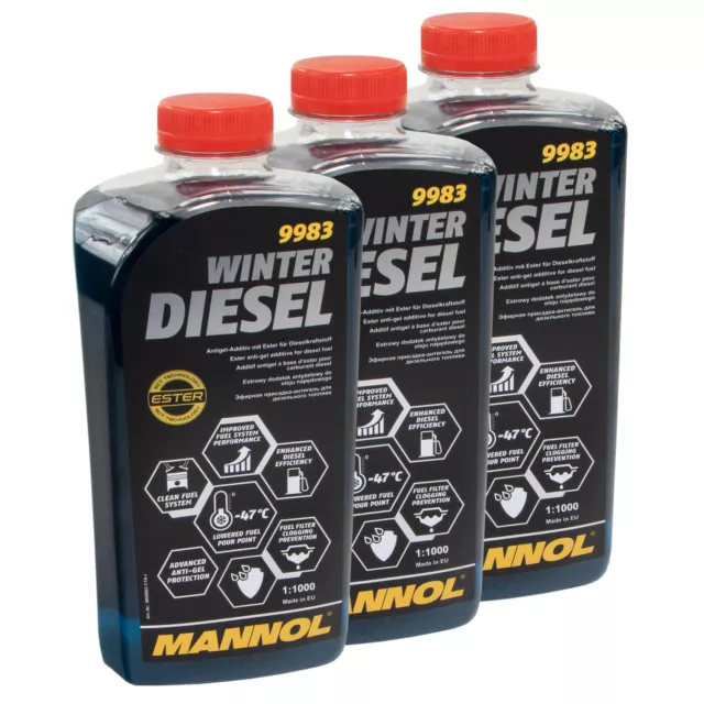 3X 1 LITER Winter Diesel Kraftstoff Additiv Heizöl MANNOL 9983 Fließ Fit  Zusatz EUR 35,99 - PicClick DE