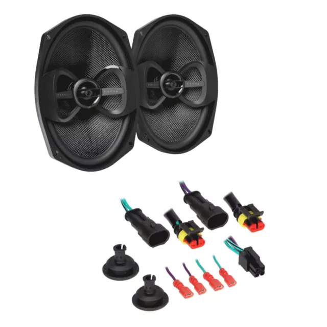 Saddlebag Speaker Set mit 6x9" Koax-Lautsprechern passend für Harley-Davidson®