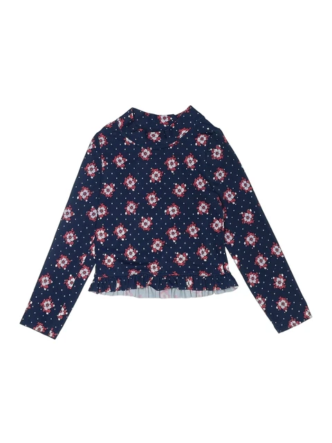 Janie and Jack Girls Blue Rash Guard 3