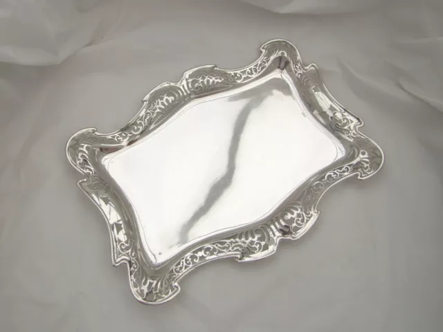 Rare Edwardian Hm Sterling Silver Dressing Table Tray 1903 3