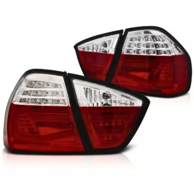 Feux arrières LED Light Bar pour BMW Série 3 E90 Rouge et Blanc 2