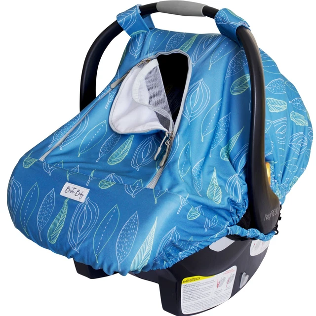 Bristin Baby Car Seat Canopy Stroller Cover for Infant Boy and Girl Babies Blue