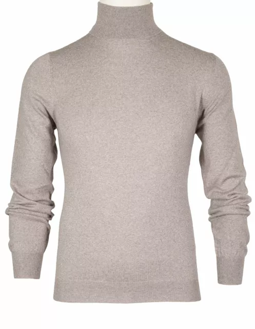 Sobs Roll Neck Sweater IN Beige Mottled Made out of Merino Wool / RegEUR260