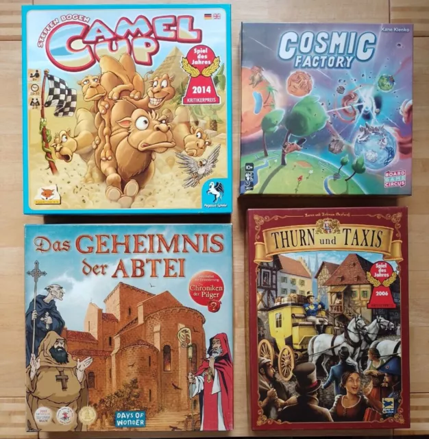 Brettspiel Sammlung│Paket│Konvolut │4 Spiele│Das Geheimnis der Abtei│Camel Cup+2