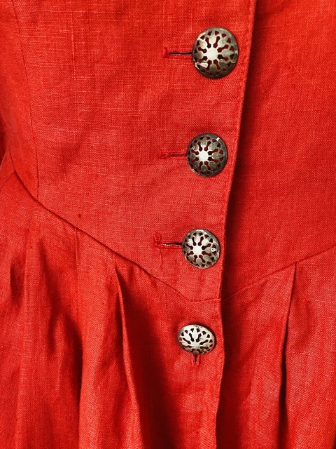 Dirndl Trachten Dress Distler Cottagecore Tracht Landhaus 40 Uk 12 Red Summer 3