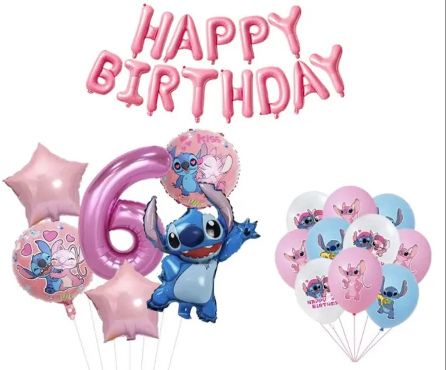 Lilo & Stitch Theme Birthday Party Decoration Kids Toy Gift Latex Aluminum Foil  Balloon Disposable Tableware Event Supplies