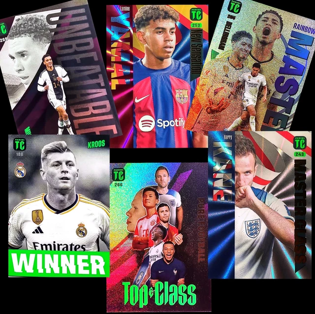 2024 Panini TOP CLASS Holo Giants Insert – Mbappe, Haaland, Lewandowski – Football Trading Card, Near Mint