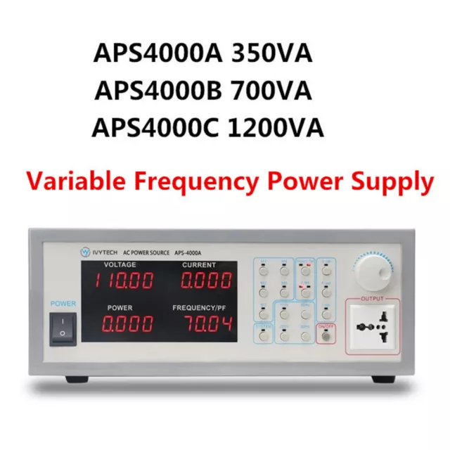 Variable Frequency AC Power Supply APS4000A Storage type 350VA 700VA 1200VA NEW