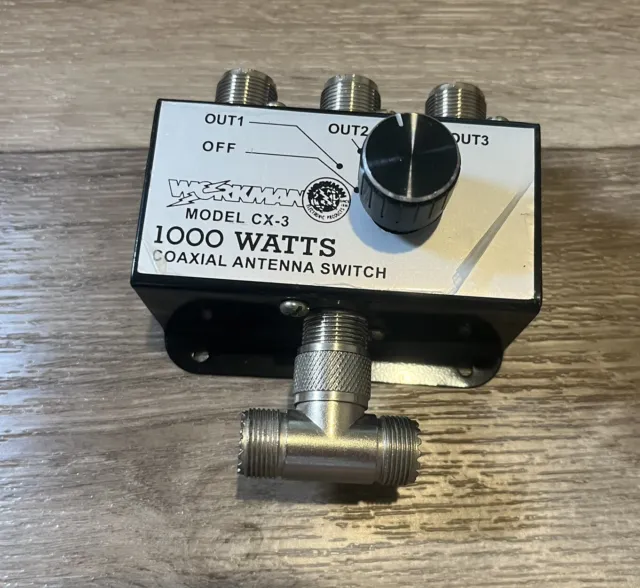Workman CX-3 3-Position Coaxial Antenna Switch 1000 Watts for CB / Ham Radio