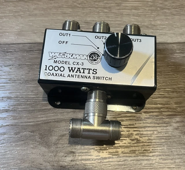 Workman CX-3 3-Position Coaxial Antenna Switch 1000 Watts for CB / Ham Radio Workman CX-3 3-Position Coaxial Antenna Switch 1000 Watts for CB / Ham Radio