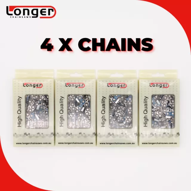 4 x CHAINSAW CHAIN LONGER 20" Inch 72 D/L 3/8 058 for HUSQVARNA & JONSERED - PRO