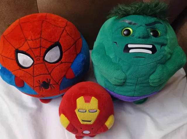 TY Marvel Spider Man/Hulk/Iron Man Plush Ball Toy