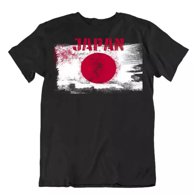 Japan T-Shirt Flaggen T-Stück Reise-Andenken Bluse Tee Japan flag Tops vorhanden