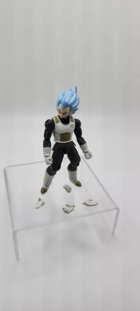 BANDAI DRAGON BALL Z Shokugan Shodo Neo 4" Action Figure Blue Vegeta ... - BanDai Dragon Ball Z Shokugan ShoDo Neo 4