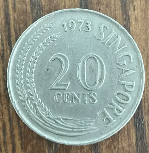 Singapore 20 Cent Coin From 1973