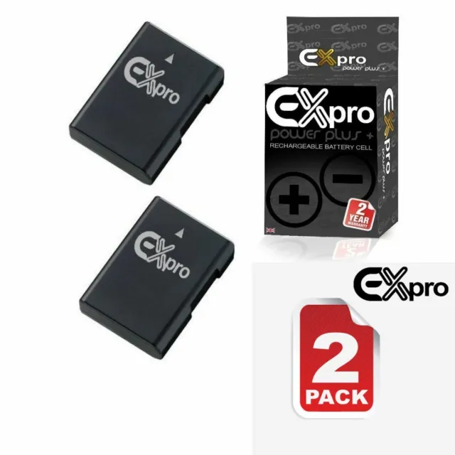 2x Fully Decoded Battery for Nikon EN-EL14 ENEL14 D3100 D3200 D5100 P7000 P7100