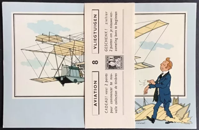 TINTIN Chromos Voir et Savoir L’Aviation Origines à 1914 série 8 Excellent état