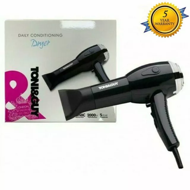 Toni & Guy TGDR5371UK Daily Conditioning Ionic Hair Dryer 2000W Lightweight, New