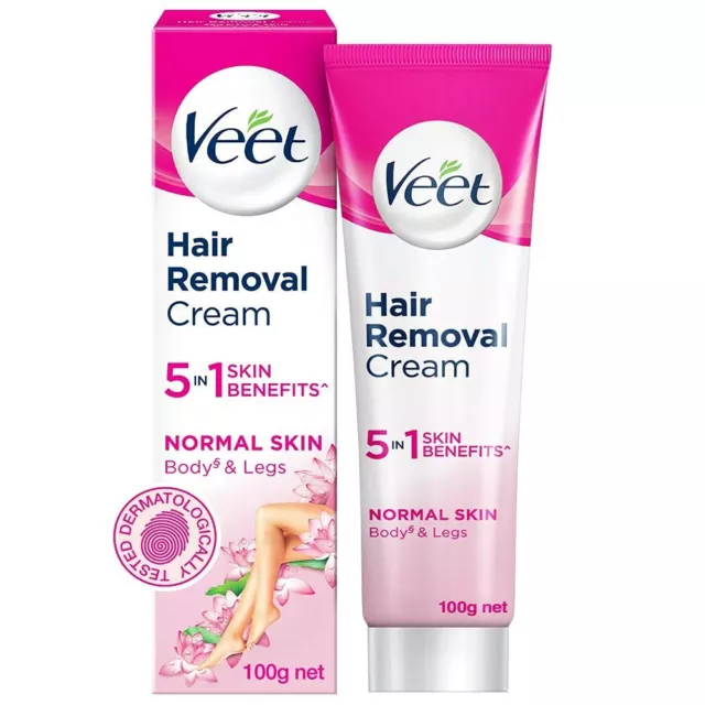 Veet Seda & Fresco Depilación Crema, Normal Piel - 100g (Pack De 1)