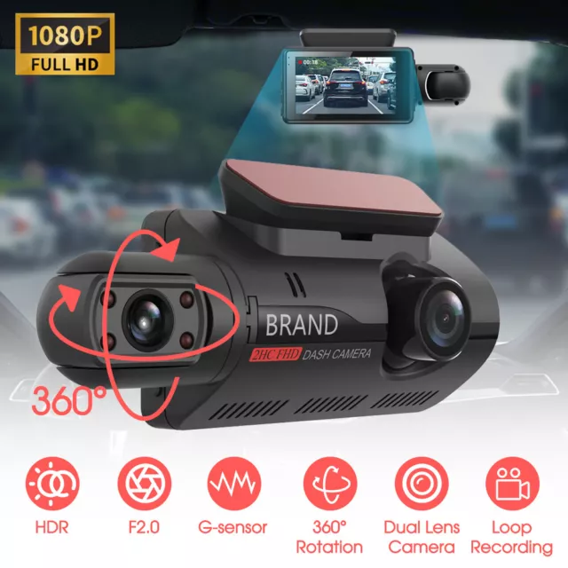 3" Auto Kamera Dashcam 1080P HDR G-Sensor DVR Nachtsicht Video Recorder Cam 360°