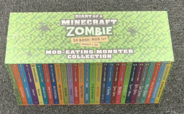 Diary of a Minecraft Zombie Mob-Eating Monster 28 Books Box Set Collection New