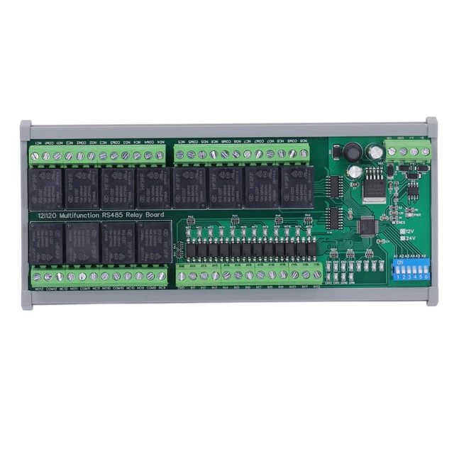 (24V)RS485-Relaismodul 12 Ausgänge Konfigurierbare Zeitrelaismodulplatine✈