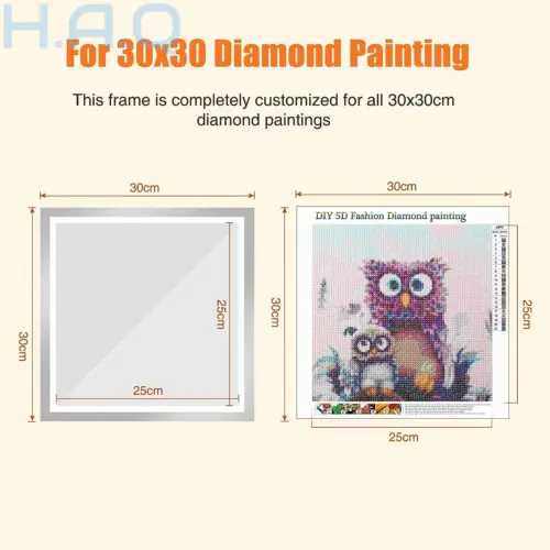 RICUVED 2Pack Diamond Painting Silver Frames, Frames for 30x30cm Diamond... 2