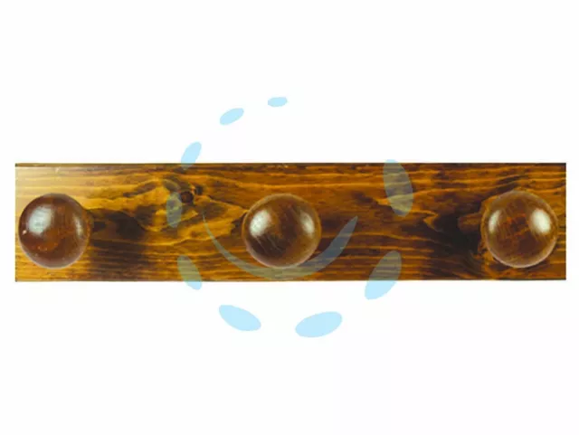 Appendiabiti In Legno 3 Posti Noce