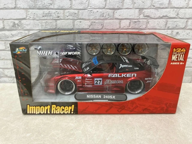 JADA TOYS 1/24 IMPORT RACER RED NISSAN 240SX FALKEN VOLK